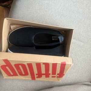 FitFlop Black Fabric Sneakers